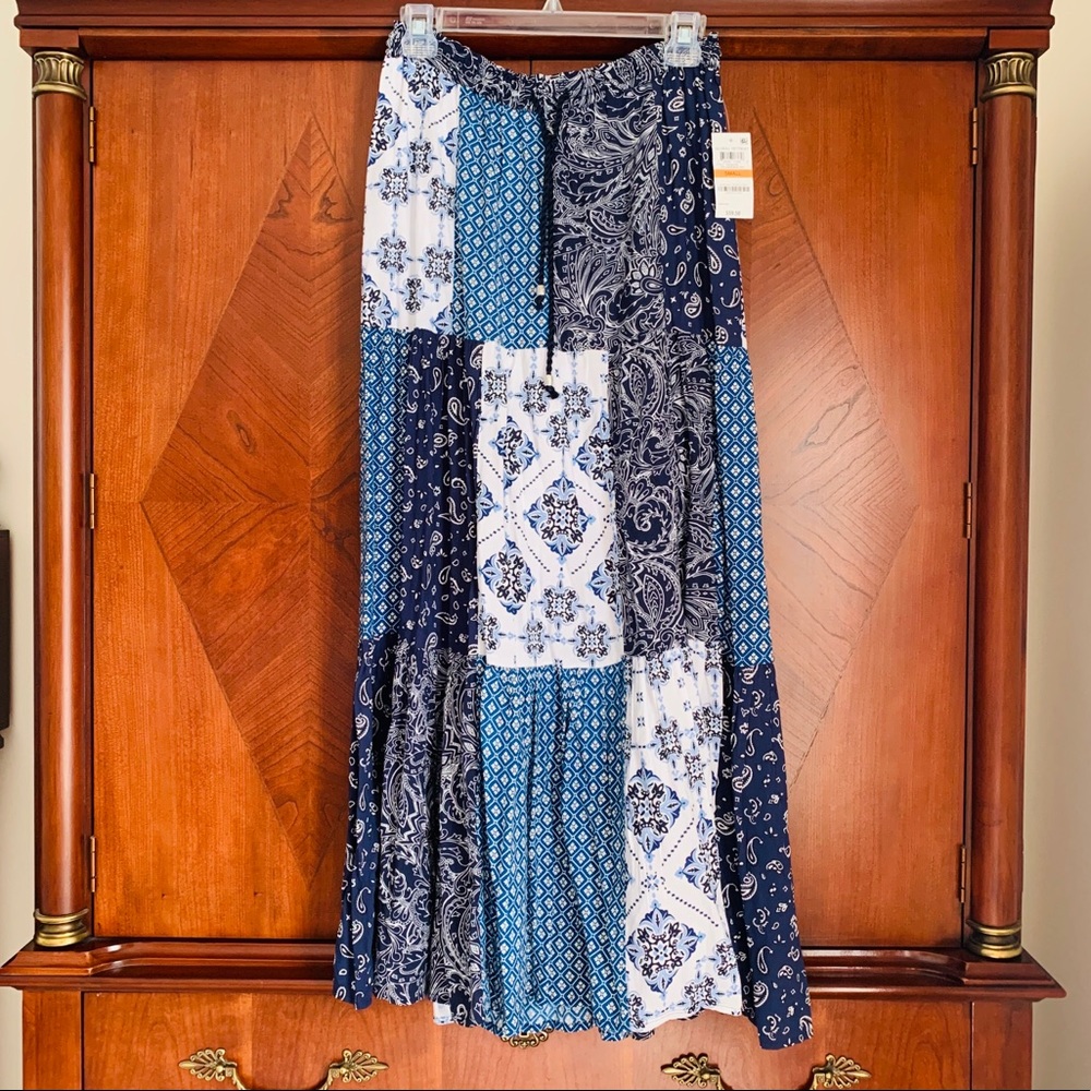 Blue maxi skirt